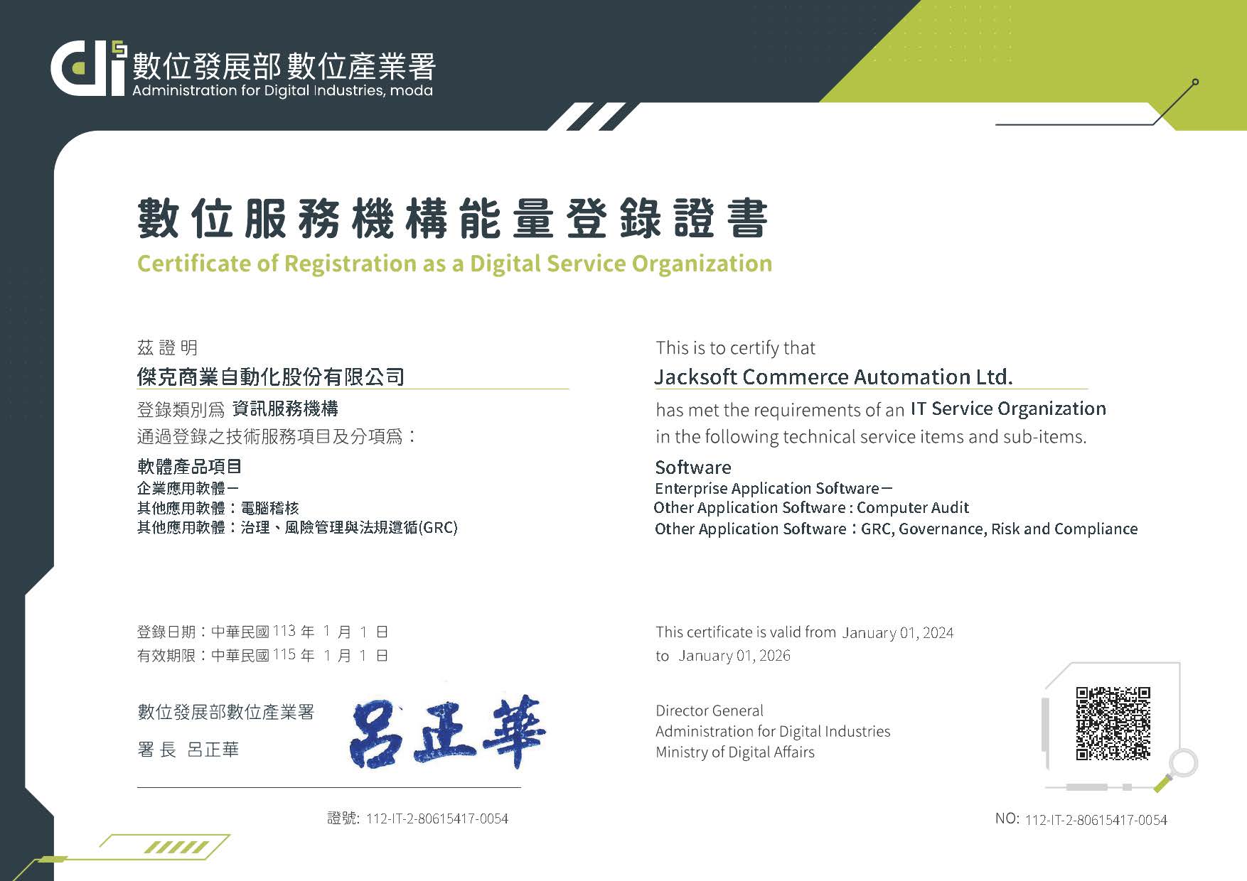 IT2能量登錄證書