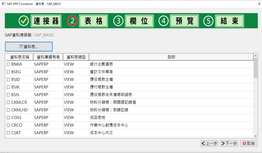 SAP ERP 連接器介面
